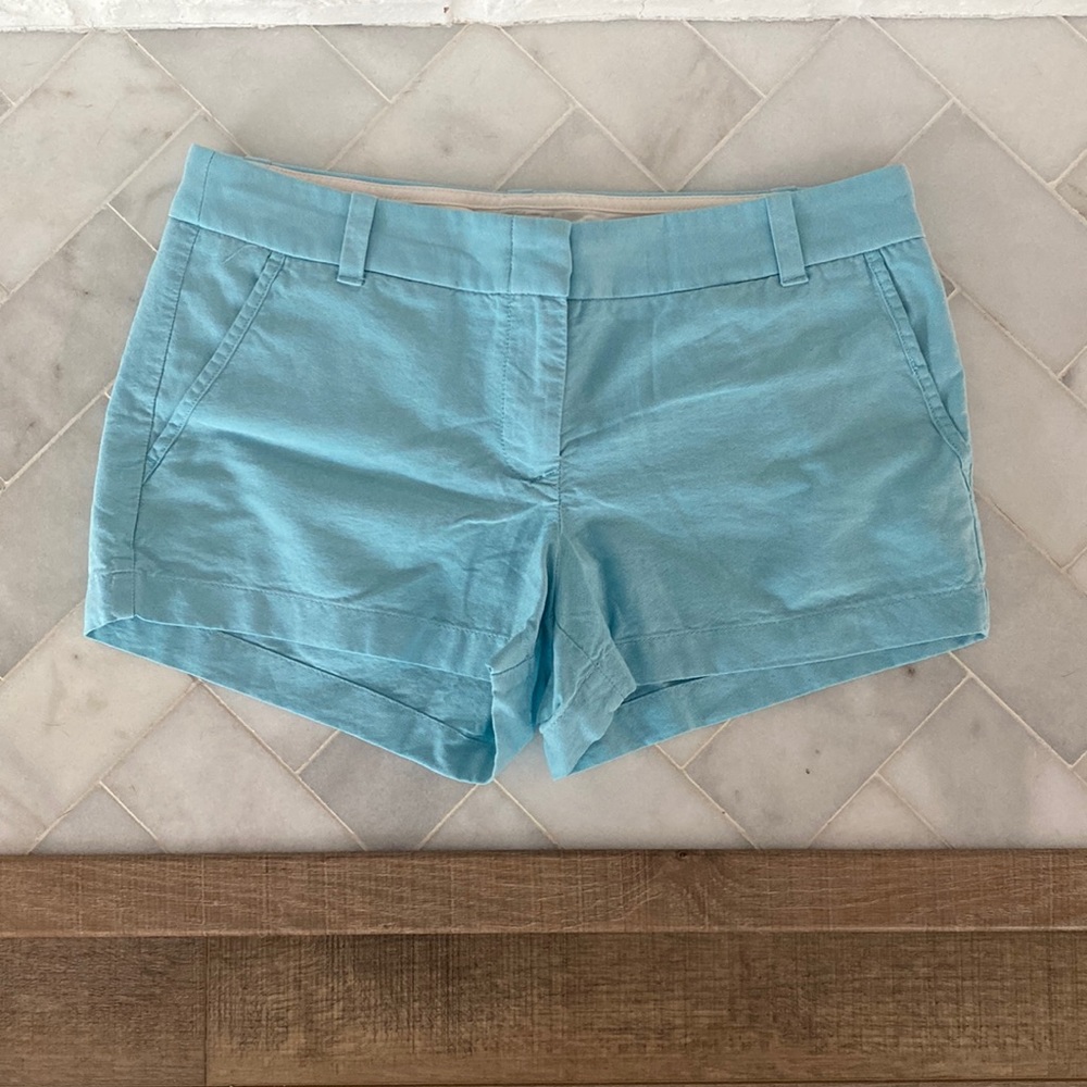 J.crew Aqua Blue Chino Shorts